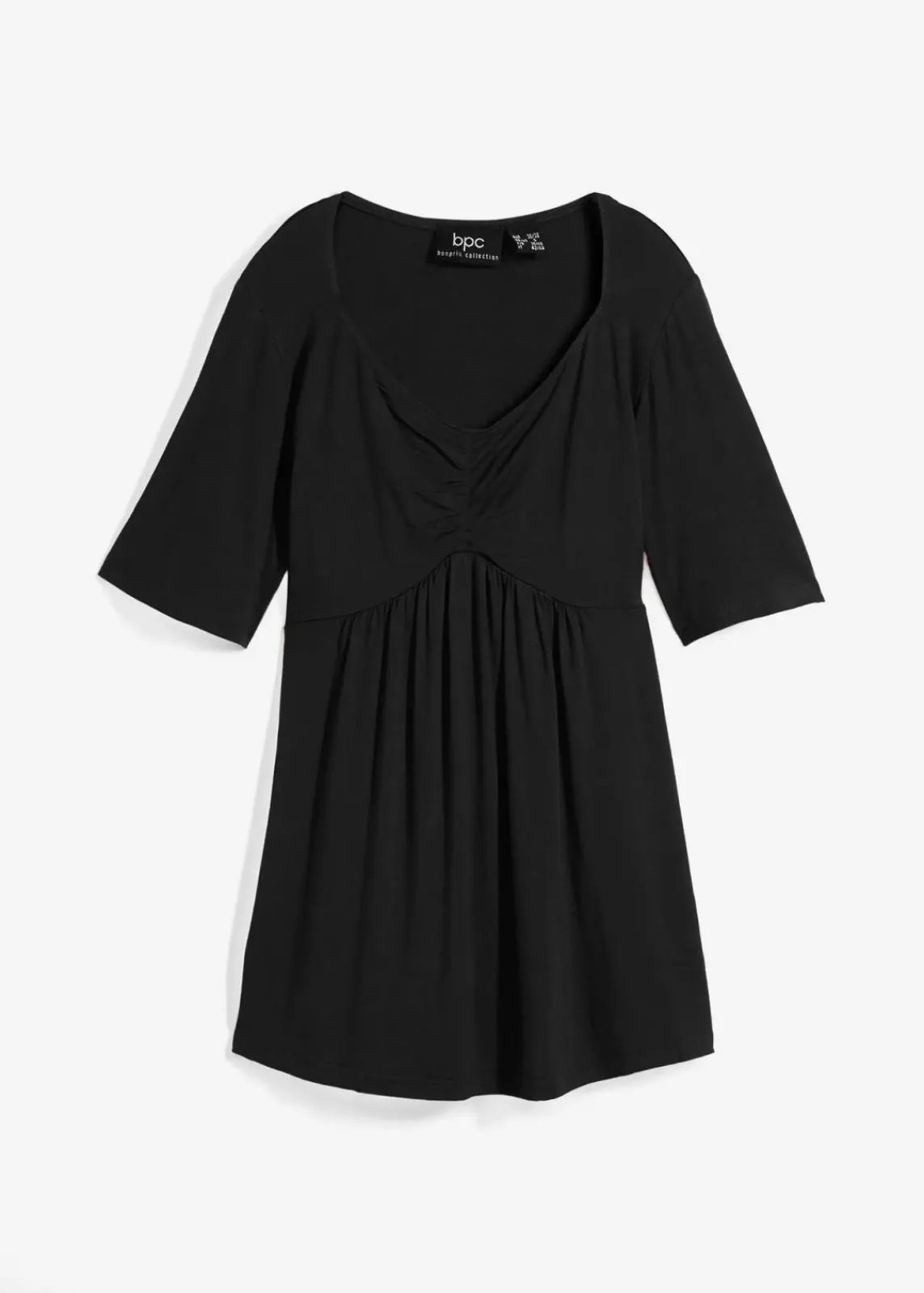 bonprix Shirts & Tops|Nachhaltigere Materialien^T-Shirt in A-Linie, kurzarm schwarz