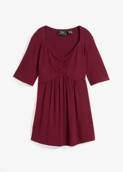bonprix Nachhaltigere Materialien|Shirts & Tops^T-Shirt in A-Linie, kurzarm ahornrot