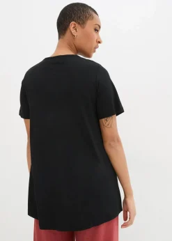 bonprix Shirts & Tops^T-Shirt in A-Linien-Form, kurzarm schwarz