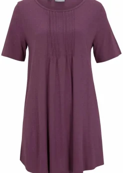 bonprix Shirts & Tops^T-Shirt in A-Linien-Form, kurzarm holunderbeere