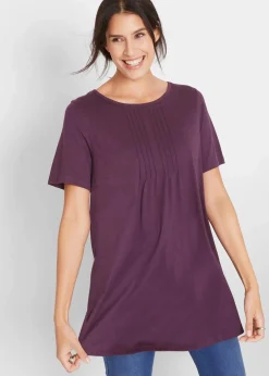 bonprix Shirts & Tops^T-Shirt in A-Linien-Form, kurzarm holunderbeere