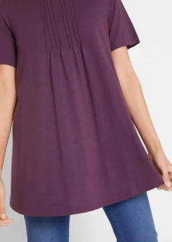 bonprix Shirts & Tops^T-Shirt in A-Linien-Form, kurzarm holunderbeere