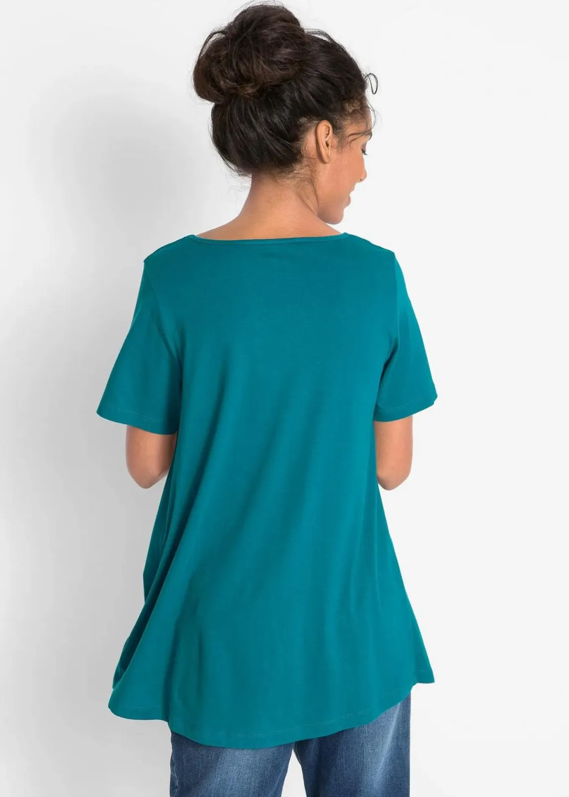 bonprix Shirts & Tops^T-Shirt in A-Linien-Form, kurzarm meerestürkis