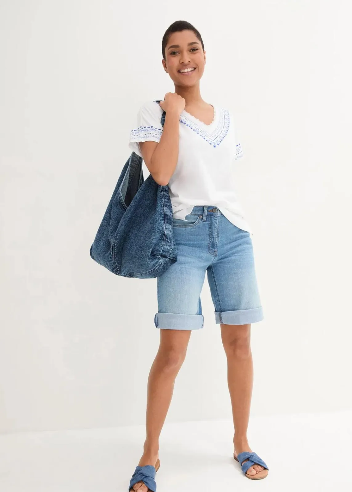 bonprix Shirts & Tops|Nachhaltigere Materialien^T-Shirt mit Bio-Baumwolle weiß bedruckt