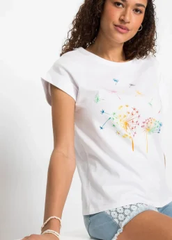 bonprix Shirts & Tops^T-Shirt mit floralem Print weiß floral