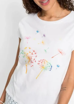 bonprix Shirts & Tops^T-Shirt mit floralem Print weiß floral