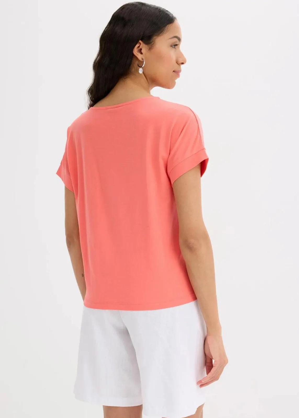 bonprix Shirts & Tops^T-Shirt mit Knotendetail helllachs