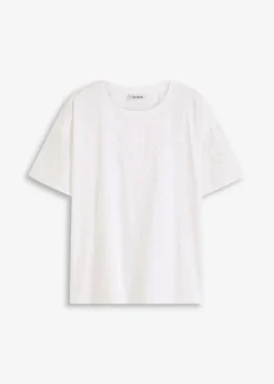 bonprix Shirts & Tops^T-Shirt mit Lochstickerei weiß