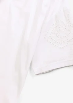 bonprix Shirts & Tops^T-Shirt mit Lochstickerei weiß