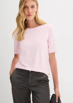 bonprix Basics|Shirts & Tops^T-Shirt mit recyceltem Polyamid puderflieder