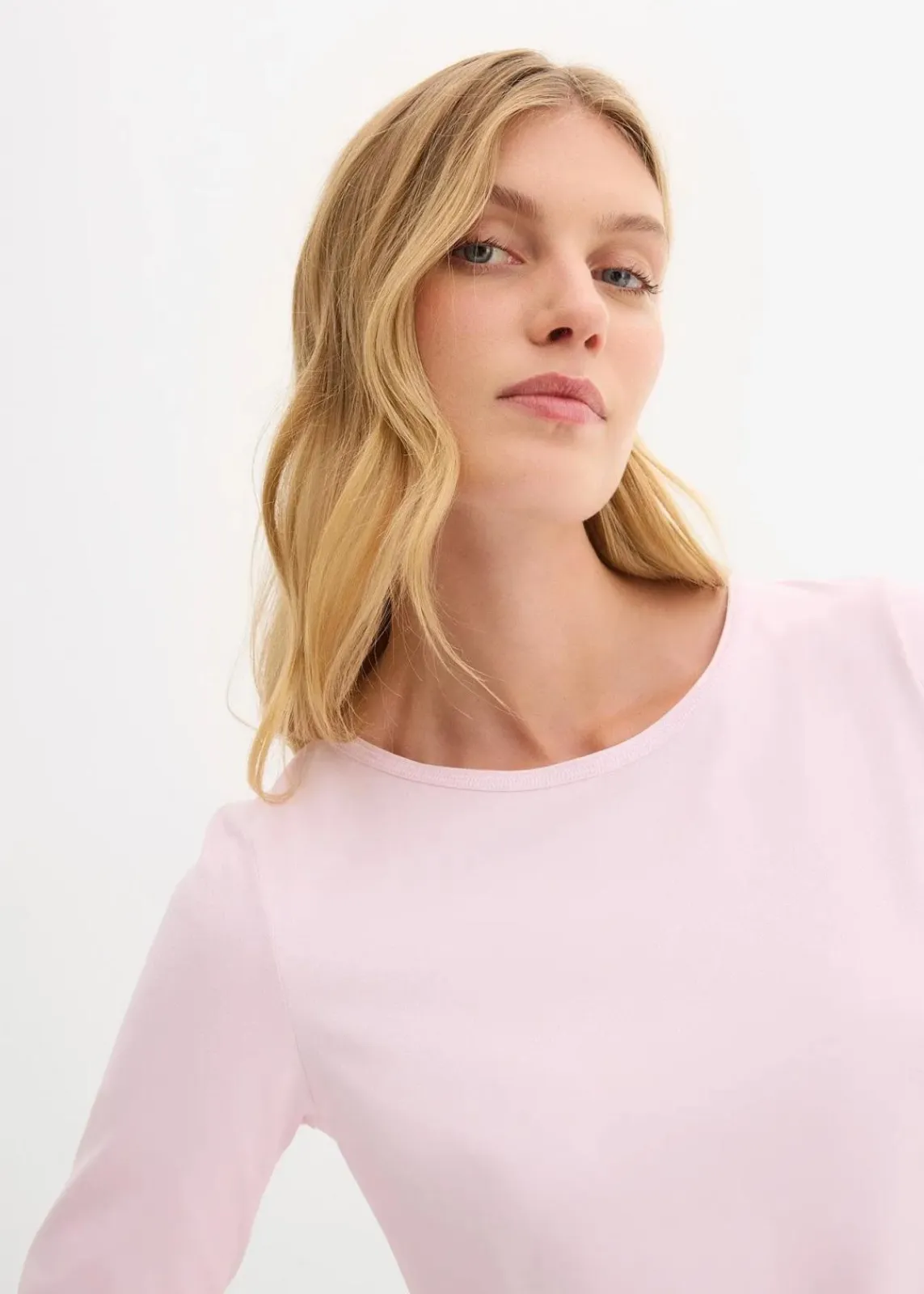 bonprix Basics|Shirts & Tops^T-Shirt mit recyceltem Polyamid puderflieder