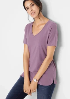 bonprix Bekleidung·Röcke|Basics^T-Shirt mit reiner Bio-Baumwolle mattlavendel