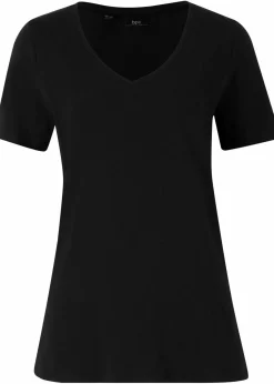 bonprix Shirts & Tops|Nachhaltigere Materialien^T-Shirt mit reiner Bio-Baumwolle schwarz