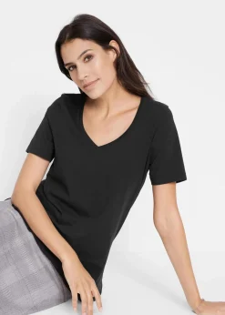bonprix Shirts & Tops|Nachhaltigere Materialien^T-Shirt mit reiner Bio-Baumwolle schwarz