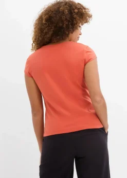 bonprix Nachhaltigere Materialien|Shirts & Tops^T-Shirt mit reiner Bio-Baumwolle zimtrot