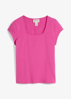 bonprix Nachhaltigere Materialien|Shirts & Tops^T-Shirt mit reiner Bio-Baumwolle fuchsia