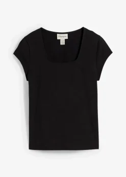 bonprix Bekleidung·Röcke|Basics^T-Shirt mit reiner Bio-Baumwolle schwarz