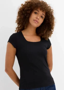bonprix Bekleidung·Röcke|Basics^T-Shirt mit reiner Bio-Baumwolle schwarz