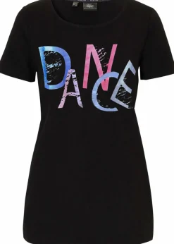 bonprix Bekleidung·Sweat|Nachhaltigere Materialien^T-Shirt mit Retro-Print schwarz bedruckt