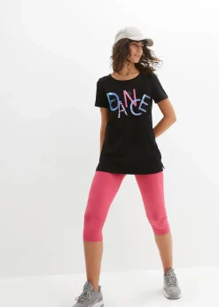 bonprix Bekleidung·Sweat|Nachhaltigere Materialien^T-Shirt mit Retro-Print schwarz bedruckt
