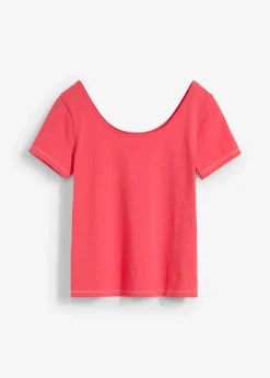 bonprix Shirts & Tops|Basics^T-Shirt mit tiefem Rückenausschnitt paradiespink