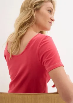 bonprix Shirts & Tops|Basics^T-Shirt mit tiefem Rückenausschnitt paradiespink