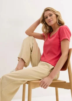 bonprix Shirts & Tops|Basics^T-Shirt mit tiefem Rückenausschnitt paradiespink