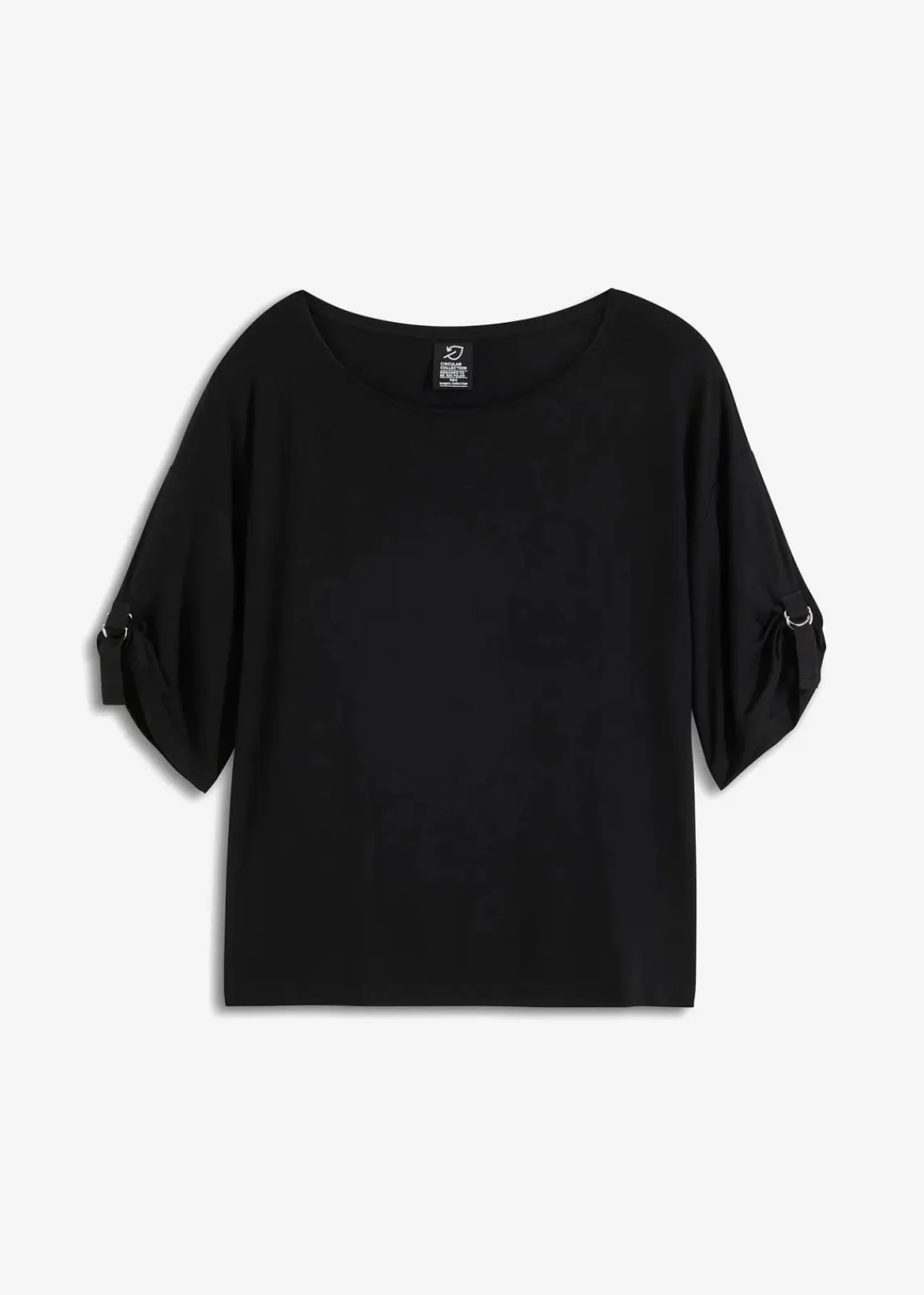 bonprix Shirts & Tops|Nachhaltigere Materialien^T-Shirt mit U-Boot-Ausschnitt schwarz