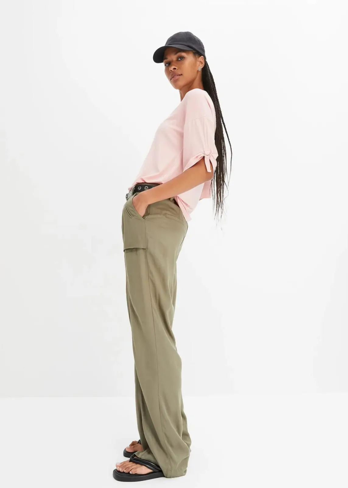 bonprix Nachhaltigere Materialien|Shirts & Tops^T-Shirt mit U-Boot-Ausschnitt bonbonrosa