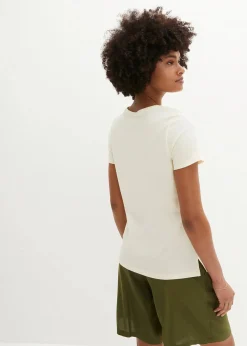 bonprix Nachhaltigere Materialien|Shirts & Tops^T-Shirt Sea Love cremeweiss/dunkelblau bedruckt
