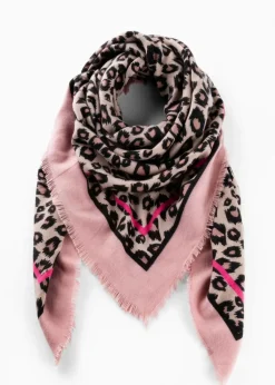 bonprix Schals & Tücher|Schuhe & Accessoires In Spezialgrößen·Tücher & Ponchos^Tuch rosa leo bedruckt