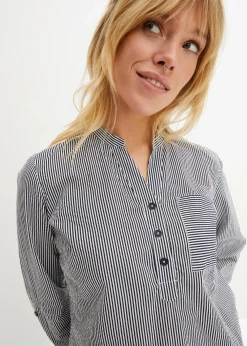 bonprix Bekleidung·Jacken & Mäntel|Blusen & Tuniken^Tunika dunkelblau/weiß gestreift