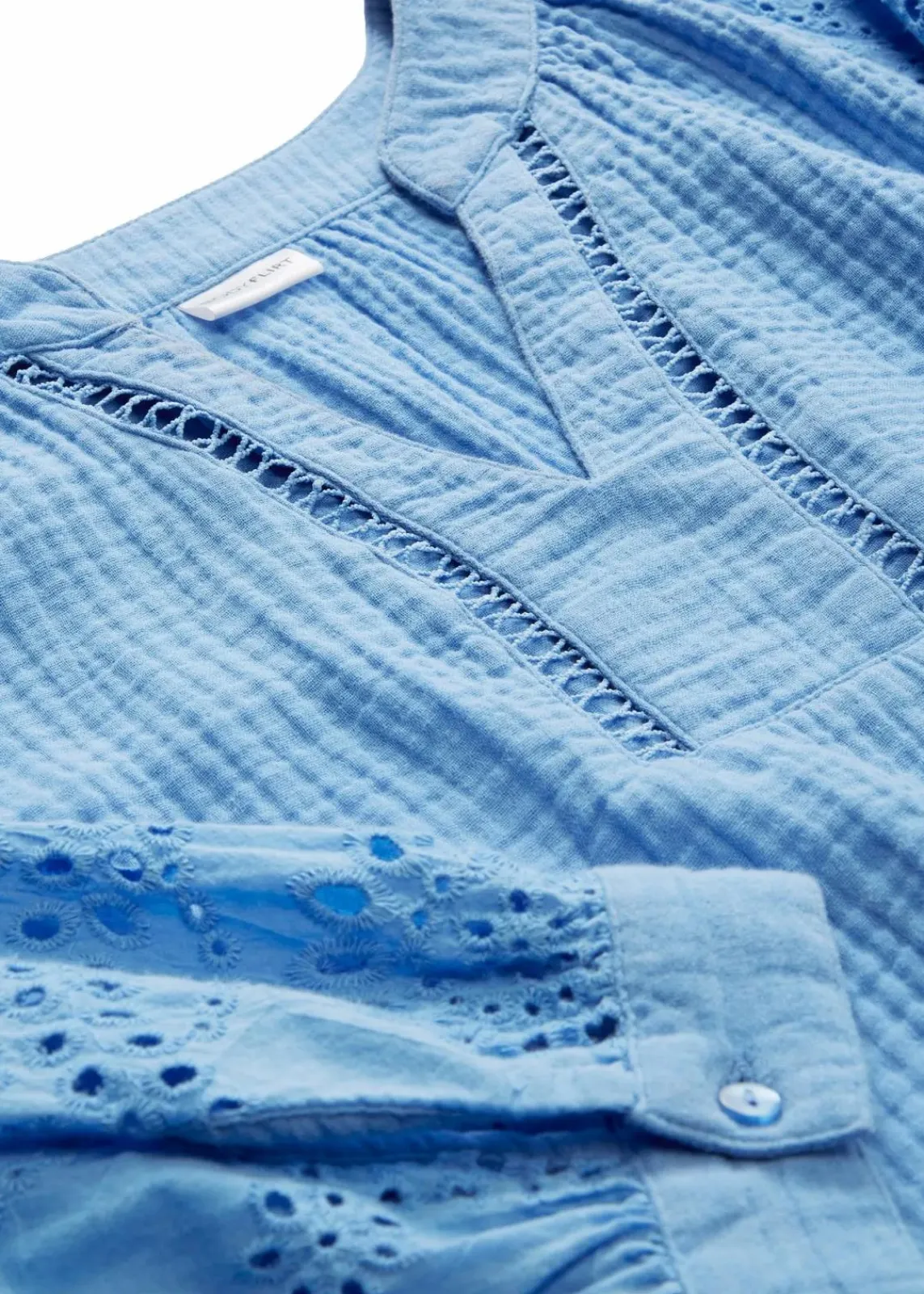 bonprix Blusen & Tuniken|Bekleidung·Jacken & Mäntel^Tunika aus luftigem Musselin mittelblau
