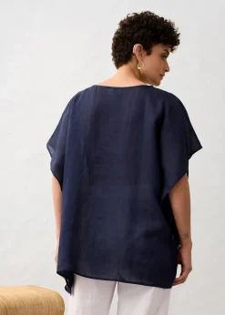 bonprix Bekleidung·Jacken & Mäntel|Blusen & Tuniken^Tunika aus Ramie dunkelblau