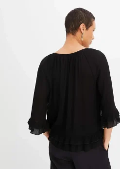 bonprix Nachhaltigere Materialien|Blusen & Tuniken^Tunika aus softer Viskose schwarz