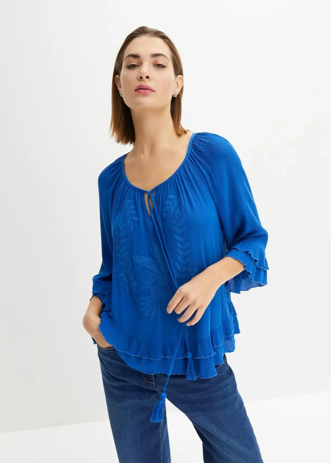 bonprix Nachhaltigere Materialien|Blusen & Tuniken^Tunika aus softer Viskose arktikblau