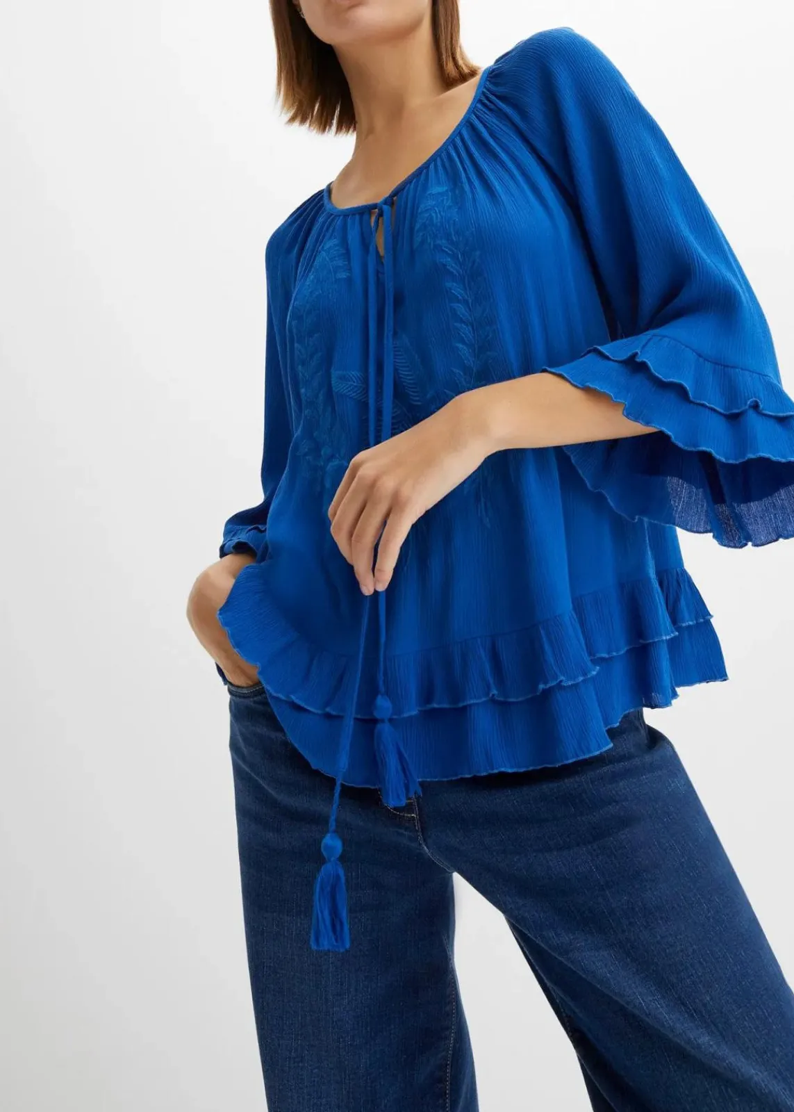 bonprix Nachhaltigere Materialien|Blusen & Tuniken^Tunika aus softer Viskose arktikblau