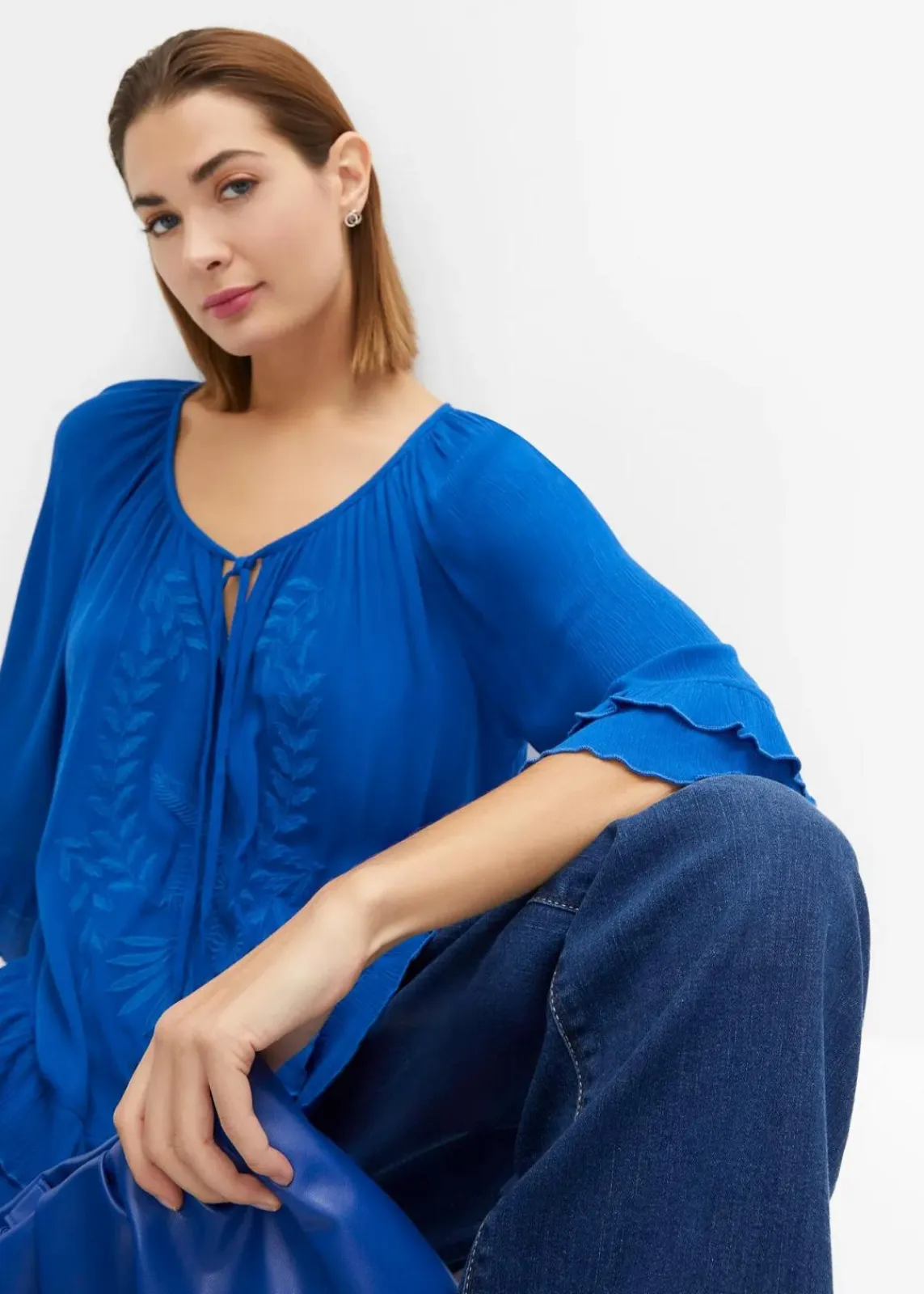 bonprix Nachhaltigere Materialien|Blusen & Tuniken^Tunika aus softer Viskose arktikblau