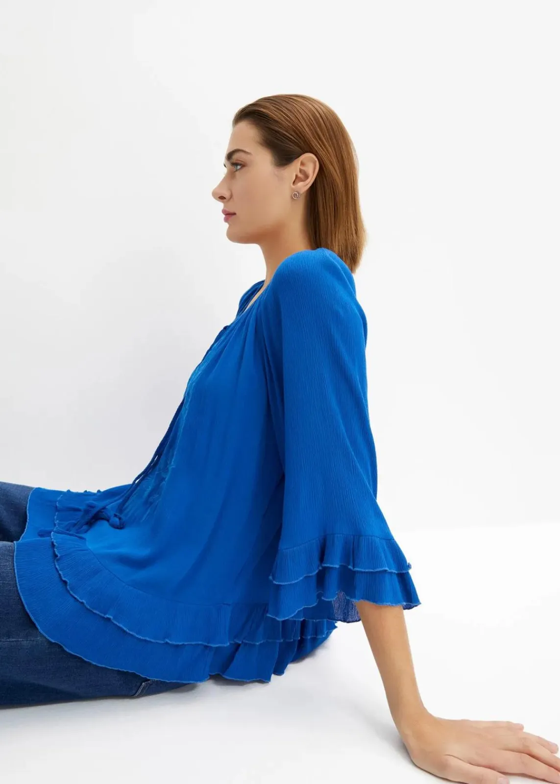 bonprix Nachhaltigere Materialien|Blusen & Tuniken^Tunika aus softer Viskose arktikblau