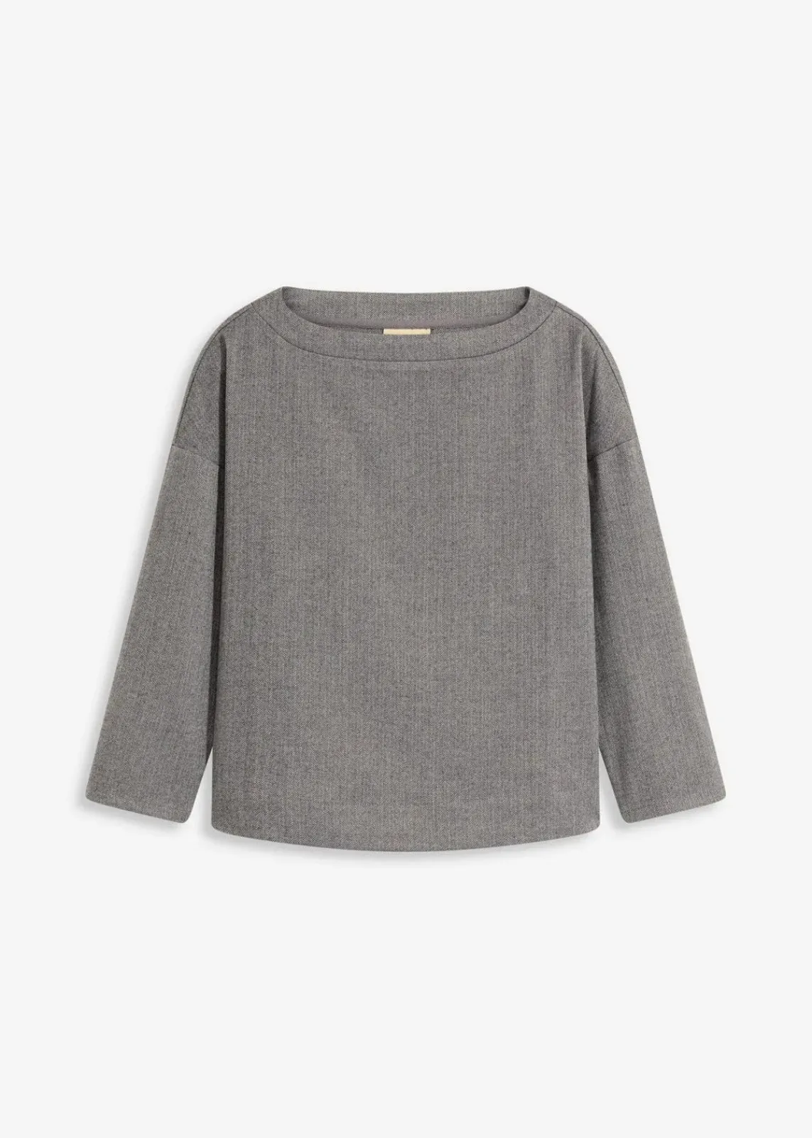 bonprix Blusen & Tuniken|Bekleidung·Jacken & Mäntel^Tunika mit Fischgratmuster aus fester Ware grau meliert