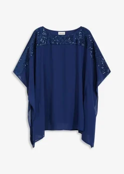 bonprix Blusen & Tuniken|Festliche Mode^Tunika mit Pailletten mitternachtsblau