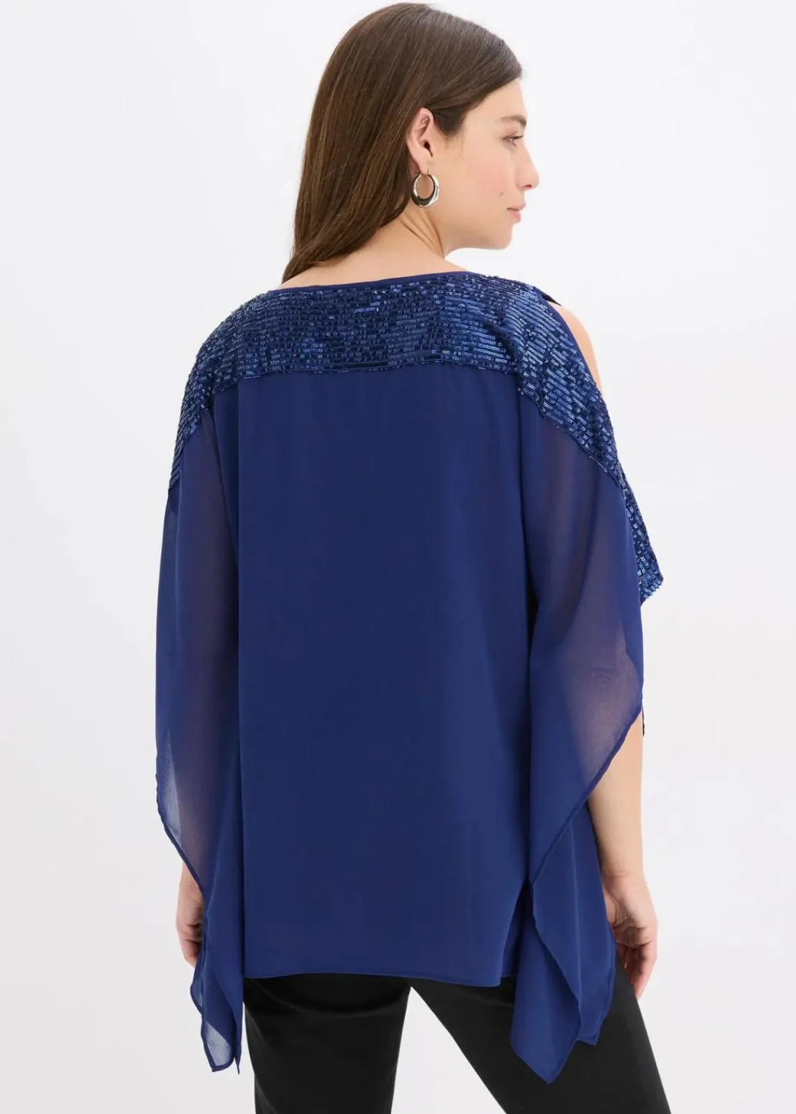 bonprix Blusen & Tuniken|Festliche Mode^Tunika mit Pailletten mitternachtsblau