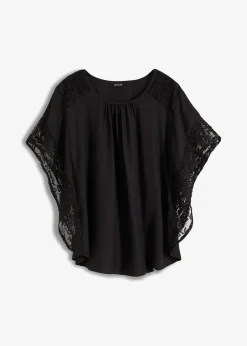 bonprix Blusen & Tuniken|Nachhaltigere Materialien^Tunikabluse schwarz