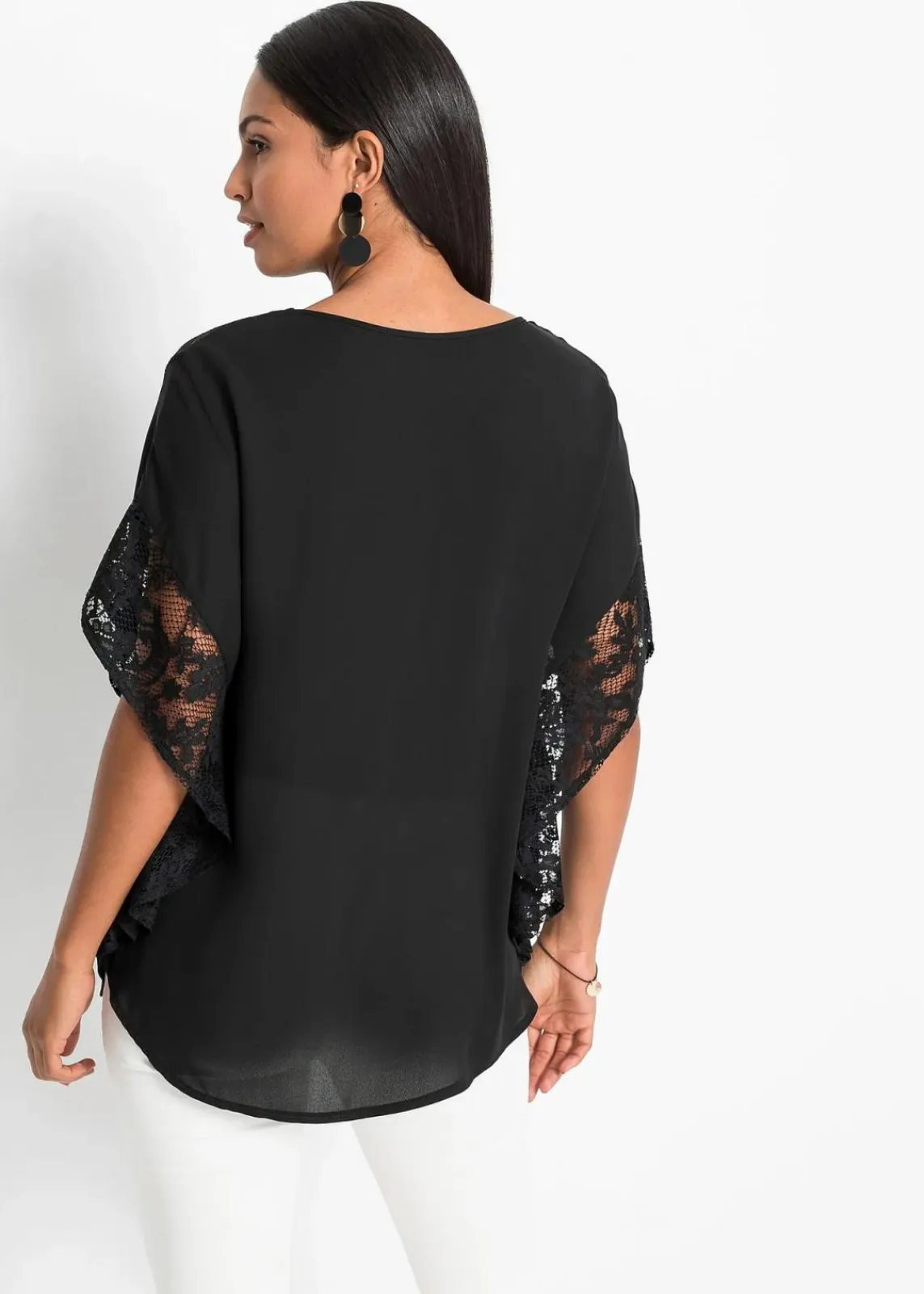 bonprix Blusen & Tuniken|Nachhaltigere Materialien^Tunikabluse schwarz