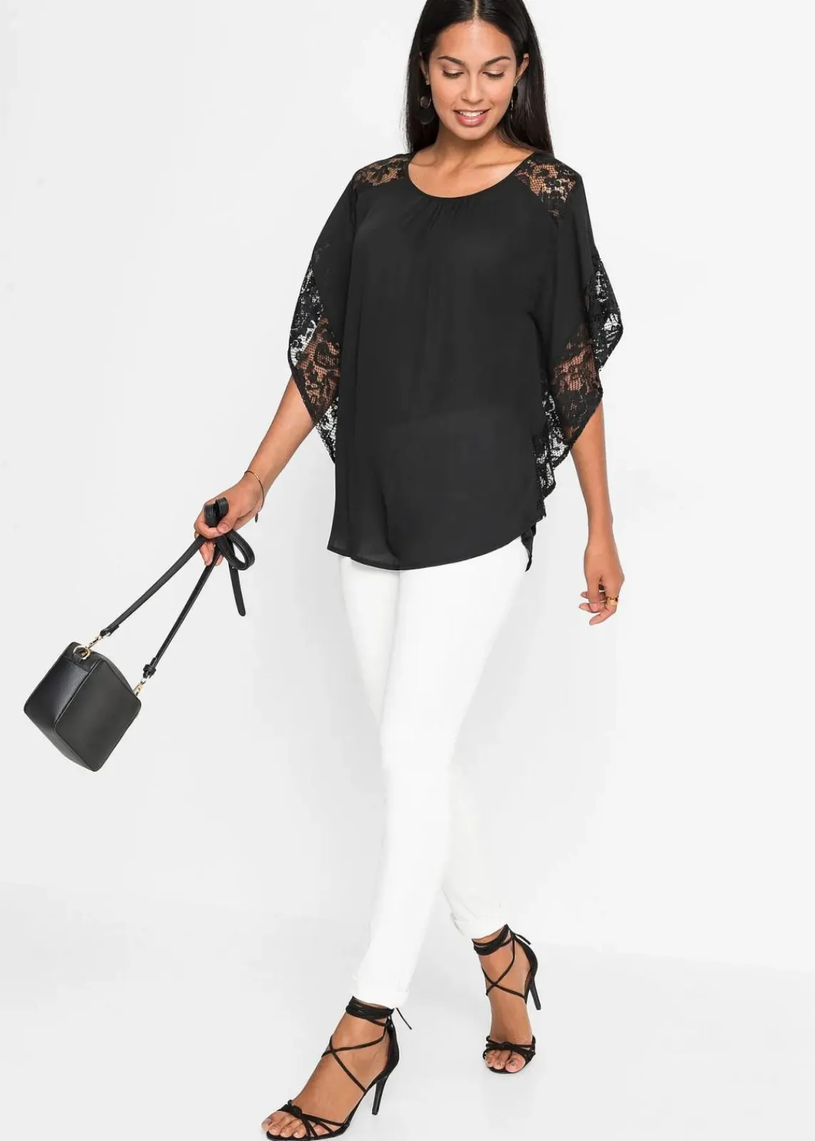 bonprix Blusen & Tuniken|Nachhaltigere Materialien^Tunikabluse schwarz