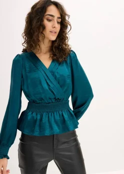 bonprix Nachhaltigere Materialien|Blusen & Tuniken^Tunikabluse petrol
