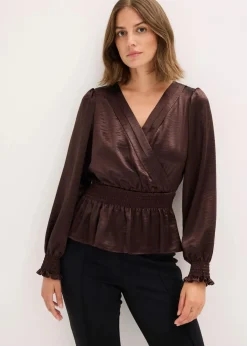 bonprix Nachhaltigere Materialien|Blusen & Tuniken^Tunikabluse dunkelbraun