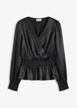 bonprix Bekleidung·Jacken & Mäntel|Blusen & Tuniken^Tunikabluse schwarz