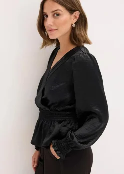 bonprix Bekleidung·Jacken & Mäntel|Blusen & Tuniken^Tunikabluse schwarz