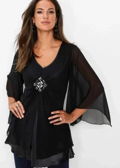 bonprix Bekleidung·Jacken & Mäntel|Festliche Mode^Tunikabluse schwarz